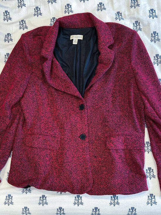 Appleseed's Jackets & Blazers - Red Herringbone Blazer Jacket from Appleseed’s | Size 18